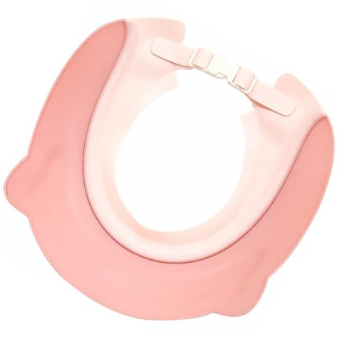 VICASKY Shampoo Cap with Ear Protector Lightweight Shower Visor Hat for Bathing Comfortable and Pink Shower Shield for Hair Wash