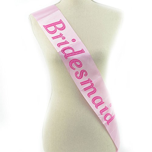 Gifts 4 All Occasions Limited SHATCHI-1195 Shatchi Brautjungfer Schärpe Rosa Junggesellinnenabschied, Hochzeit, Brautparty, Kostüm-Accessoire