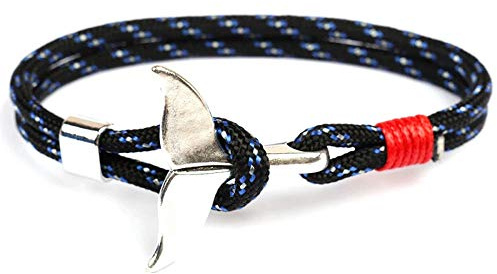 EXINOX Nautiskt val armband män kvinnor sjöutsikt silver, Einheitsgröße, Silver