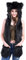 3 in 1 Wintermütze aus Kunstfell mit Kapuze, Schal, Fäustlinge und Ohren für Damen und Mädchen, Stil 1, One size