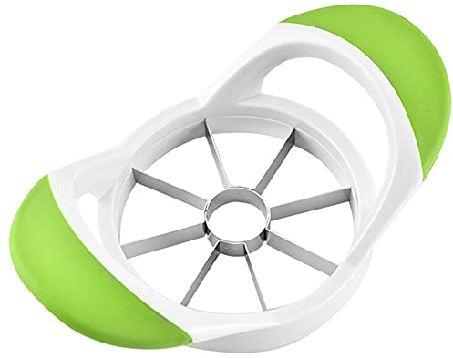 ANSIEDIO Affetta Mela, Taglia Mele, Affettatrice Mele in Acciaio Inox e Plastica, 8 Lame, Impugnatura Ergonomica, Verde, 18 x 10,5 x 5,5 cm