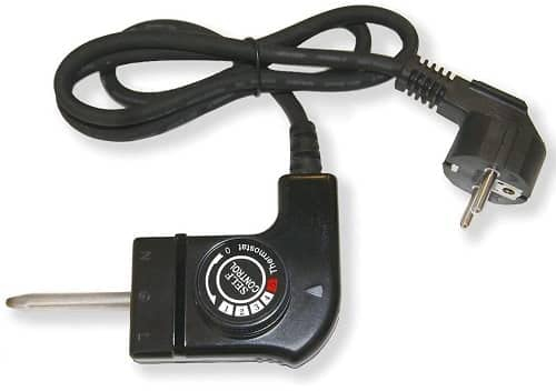 CABLEPELADO Grillkabel mit Universal-Thermostat, 250 V, 10 A, 2000 W, 5 Stufen, Betriebstemperaturbereich: 0 – 280 °C, Kabel 1 m, kompatibel mit Princess, Jata, Solac und Fagor