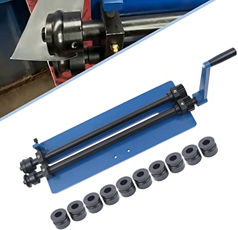 SHZICMY Rundbiegemaschine Manuell 460mm Sickenmaschine 18'' 2-Walzen Rollenbieger Blechbieger Stauchmaschine Bördelmaschine Handrohrbieger Biegeapparat