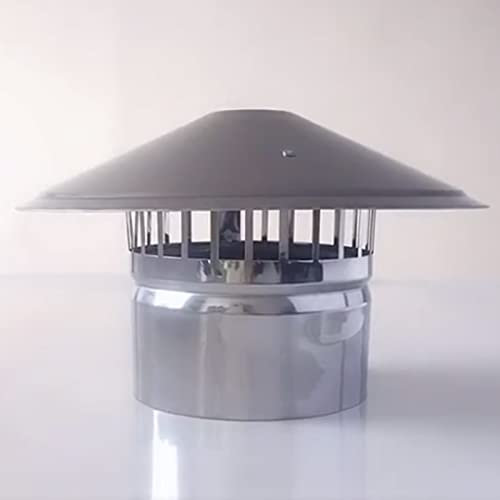 ALSUP Couvre-cheminée en Acier Inoxydable avec Protection Contre Les Oiseaux La Ventilation protège de la Pluie et du Vent La Grille du Chapeau de Pluie protège des étincelles et des Oiseaux,18cm