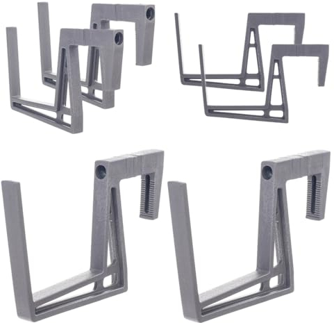 KADAX Balkonkastenhalter aus Plastik, Blumenkastenhalterung ohne Bohren, verstellbare Haken und Halter für Blumenkasten, Balkonkasten Halterung für Balkon (Anthrazit 2-er Set)
