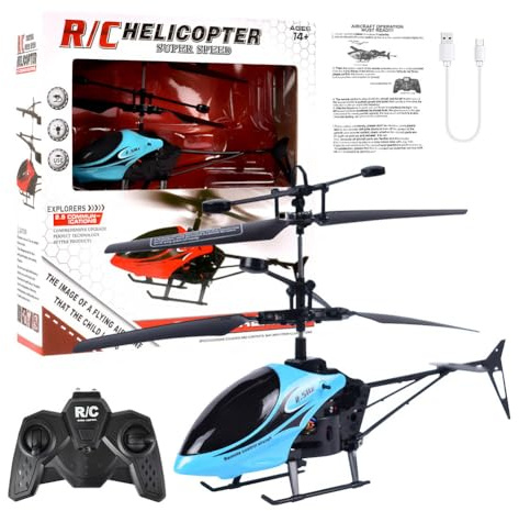 MyrkalaToy Helicopter for Boys, Remote Control Helicopter for Kids, Aircraft Indoor Outdoor Toy with 2 Channel,High&Low Speed,Ideal Festival Gifts for Boys Adults, Christmas