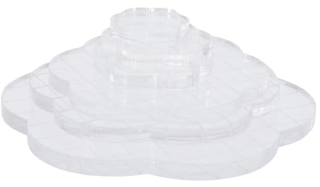 Alasum 6 Piezas Bloques de Sello Acrílico Transparente con Estampado Floral y Líneas de Cuadrícula, Tamaños Variados (2.5cm a 10cm), para Scrapbooking, Manualidades y Creación de Tarjetas