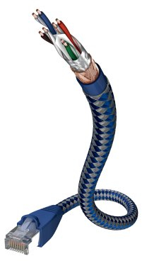 inakustik – 00480303 – Premium CAT6 Netzwerkkabel | LAN-Kabel für HD Audio- und HD Video-Streaming | 3,0m in Blau/Silber | 2-Fach geschirmt - Dicke Datenleiter (AWG 24) - SF-UTP Ausführung