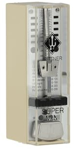 Wittner Metronom Taktell Super-Mini Serie 880 - Plasthölje - Utan klocka - Elfenben - Mekanisk uppvridning - Inga batterier behövs - Tillverkad i Tyskland
