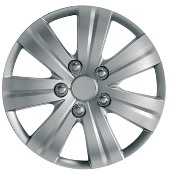 RING 16 Flare Wheel Trims, Chrome Finished Nuts (Set of 4) | Durable Silver Wheel Trims, Universal Fit for Most Vehicles, Easy Installation