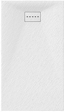 ELEGANT 1400 x 800mm Slip-Resistance Shower Base Slate Effect Square Shower Enclosure Tray with Waste and Resin Cover Grate