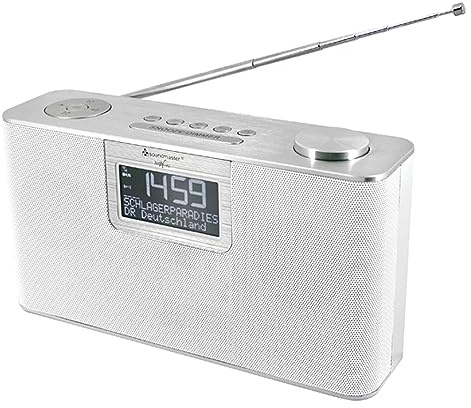 soundmaster DAB700WE Radio de Table Dab+, FM AUX, Bluetooth, SD, USB Fonction Mains Libres, avec Microphone, Fonction r
