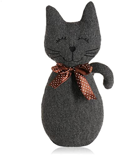 COM-FOUR® Fermaporta a forma di gatto, accessorio domestico funzionale, fermaporta per finestre e porte, ideale per correnti d'aria (Il gatto Krissy)