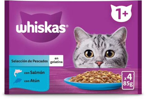 Whiskas Cibo umido per gatti Selezione Pesce 4x85g