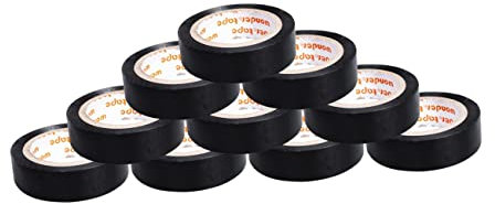 Mobestech 10pcs Electrical Insulation Tape Feet for Industrial Uses Thin Black Tape for Electrical Projects
