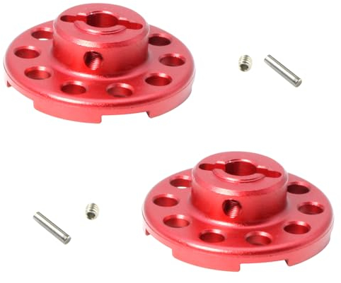 HOBOHY CW01 Aluminum Rear Wheel Hub Adapter for Tamiya CW-01 Lunch Box Monster Subaru-Brat RC Car Chassis Upgrades Parts (Red)