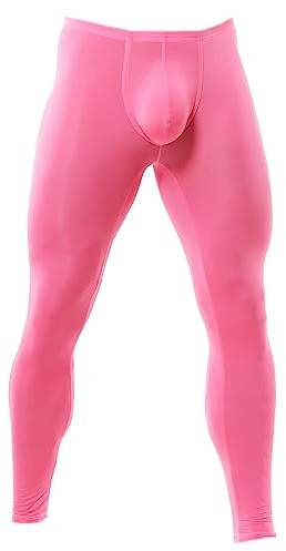 Mens Long Activewear Leggings Solid Casual Training Tights Trousers Yoga Pants Rose