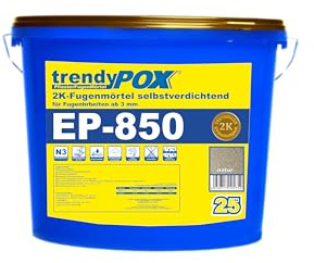 TrendyPOX - Malta per fughe autocompattante EP-850-25 kg (naturale) | per fughe di larghezza da 3 mm |