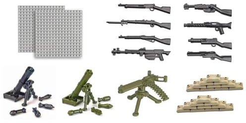 Mini Soldato Militare Modelli - WW II Set di Personaggi Azionali WW II Figurine Playset, Esercito Uomini Personaggi Con Accessori, Collezione Dettagliata Soldati Militari Playset per Avventure