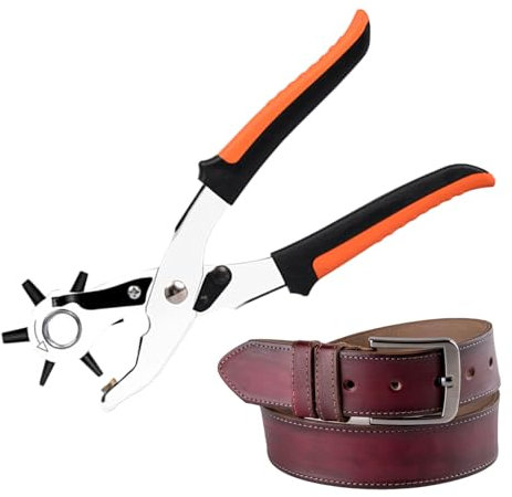 Punzón Para Agujeros En,Alicates Perforadores Giratorios Ajustables | Mango Ergonómico, Herramientas Para Manualidades En Cinturones, Correas De Reloj, Mochilas, Zapatos Y Lonas