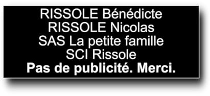 Plaque Boite Aux Lettres Personnalisable - 12x5 cm - 1 à 6 Lignes - Étiquette Avec Nom Adhésive - Gravée et Personnalisée pour Sonnette - Porte - Maison - Famille - Bureau - Stop Pub (Noir)