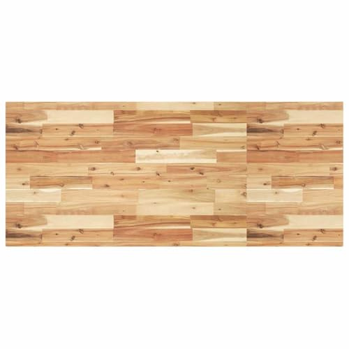 CIOURSTO Skrivbordsskiva, Obehandlat Massivt Trä, Rektangulär Träbänkskiva för Skrivbord, Köksarbetsplatser, Garagebänkar, Badrumsskåp (120 x 60 x 4 cm)