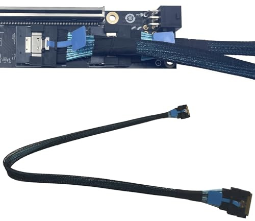 SlimSAS 4.0 till PCIe expansionskort hög hastighet dubbel strömförsörjning värmeavledning anti-störning SAS-adapter för stationära servrar arbetsstation NAS gör-det-själv-användare