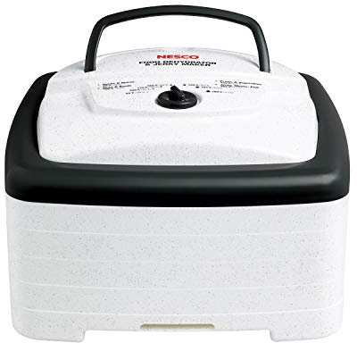 Nesco FD-80A Square Shaped Food Dehydrator, For Snacks, Fruit, Beef Jerky, White