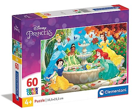 Clementoni - 26064 - Supercolor Puzzle - Disney Princess - 60 pezzi - Made in Italy, puzzle bambini 4 anni+