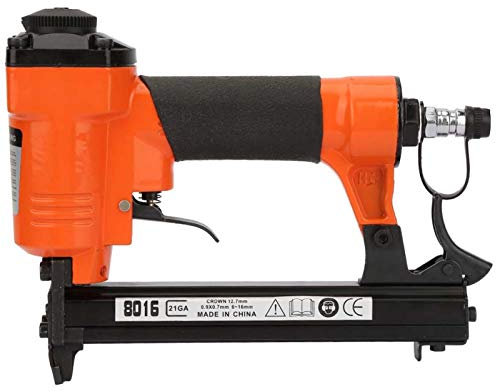 Cucitrice pneumatica, Pistola sparachiodi tipo U pneumatica Chiodatrice ad aria compressa per chiodi dritta 21GA 0.9x0.7mm per intarsio di legno