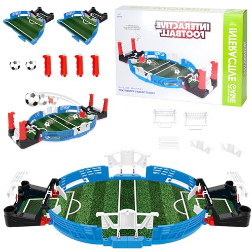 Interaktivt babyfotbollsspel, Mini Baby-Football-spel, Fotboll brädspel med 2 bollar, fotbollsbordsleksak för två, interaktivt bordsspel för barn, vuxna