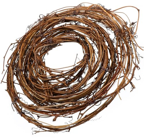 Weihnachtszweiggirlande, 4,5 m, natürliche Weinreben-Girlande, Rattan-Hänge-Rankenkranz, DIY, Basteln, Weihnachtsdekoration, Hochzeit, Urlaub, Zuhause, Wand-Party-Dekoration