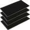 LEXININ 4 Pack 6 x 12 Inch Black Rubber Bar Mat, 15 x 30 x 1cm Small Rubber Bar Spill Mat, Coffee Bar Runner Mats for Countertop