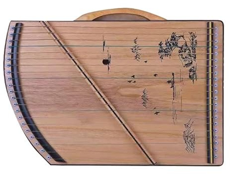 QXSJEDYCH Chinese Zither, Suitable for Beginners, Adults, Children, 21 Strings, Gu Zheng with Accessories and Backpack, Size: 60×40×12cm Guzheng