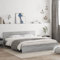 Faroom Holzbett Futonbett Bett 180x200 cm mit Lattenrost & Kopfteil, Bettrahmen Holzwerkstoff Einzelbett Doppelbett Bettgestell Grau Sonoma