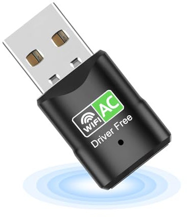 650Mbps USB WLAN Stick für PC WiFi Adapter, Mini Dual Band 2.4GHz + 5GHz Wireless Adapter Empfänger 802.11 ac/n/g/b Netzwerk Dongles, für PC Windows XP/7/8/10/11/Vista Keine CD benötigt Plug & Play