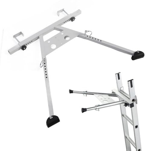 Fabater Stabilizzatore per Scala, Larghezza Regolabile Antiscivolo 25 a 31 Pollici, Altezza 20 a 27 Pollici, capacità di Carico di 380 Libbre, Distanziatore per Scala Tetto per