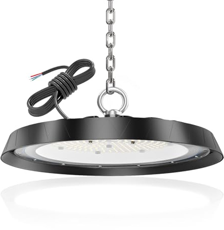 UFO LED Floodlight 100W-300W, 10000LM-30000LM High Bay Light, Cool White Light 6500K, Energy Saving, IP65 Indoor Spotlight for Factories, Warehouses, Garages (1 Piece, 100W)