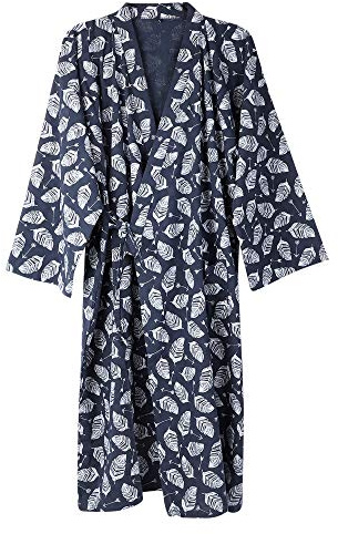 TCNGKIJIUK Homme Femme Peignoir Kimono Japonais Peignoir de Bain Traditionnel en Coton Chemise de Nuit de Pyjama Robe de Chambre Unisexe Vêtement de Nuit Confortable Vêtement de Maison