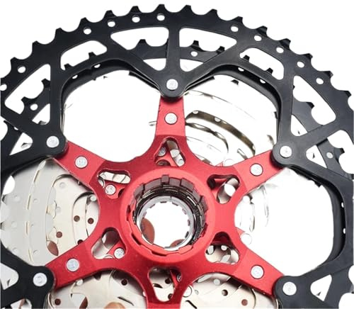 Ruota Libera, Cassetta per Bicicletta Pignoni for Mountain Bike a Ruota Libera con Rapporto Ampio, 8, 9, 10, 11, 12 velocità, 11-40T, 42T, 46T, 50T, 52T(11S 11-52T Black)