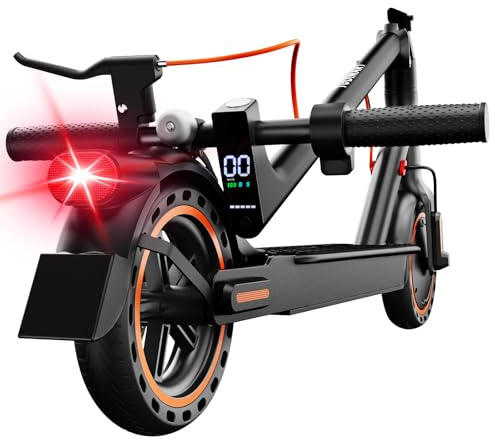 T3 Monopattino Elettrico Indicatore di Direzione Adulto-350W,35KM Autonomia, Max 25 Km/h, e App, 8.5 Pneumatici Solidi, Scooter Elettrico Pieghevole