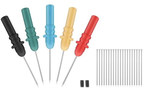 Hantek Probe Kit HT307 - Back Probe Pins Set - Oscilloscope Probes for Automotive Diagnostic Test Accessories Repair Tools Back Pinning Probes (Set of 5, Assorted Colors)