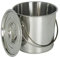 YIYIBY 12L Seau à l'eau en INOX Grand Capacité Poubelle avec Seau à Compost Cuisine en Acier INOX avec Couvercle Amovible