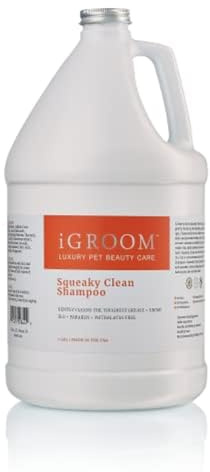 iGroom Squeaky Clean Dog Shampoo, Luxury Pet Beauty Care, Intense Cleaning Power, Chamomile Extracts Sooth Skin, Made in USA (1 GAL)