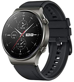 HUAWEI WATCH GT 2 Pro Smartwatch, 1,39 Zoll AMOLED HD-Touchscreen, 2 Wochen Akkulaufzeit, GPS & GLONASS, SpO2, 100+Trainingsmodi, Bluetooth-Anrufe, Herzfrequenzmessung, Night Black, 30 Monate Garantie