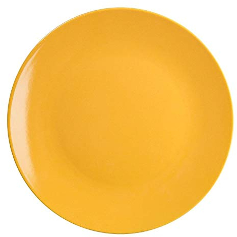 Secret de Gourmet - Lot de 6 Assiettes Plates Colorama 26cm Jaune