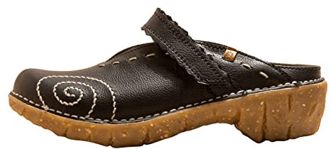 El Naturalista Damen Clogs Yggdrasil, Frauen Slipper,Wechselfußbett,Schlupfschuhe,schluepfschuhe,Slip-ons,Backless Slipper,Black,37 EU / 4 UK