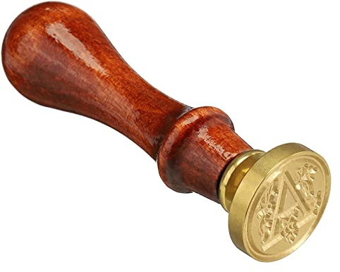 sourcing map Buchstaben Wach Siegelstempel Alphabet Holzgriff Abnehmbarer Messingkopf Klassischer für Umschlag Einladungskarte Buchstabe A