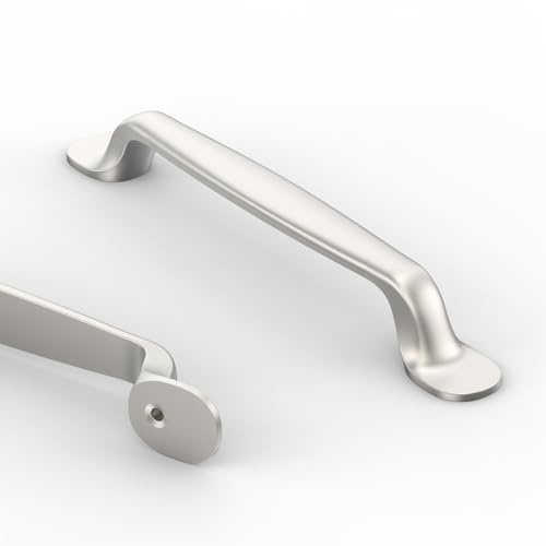 9BUILD 10 Pezzi Distanza fori 128MM Nichel Spazzolato Maniglie per mobili da cucina maniglie per mobili maniglie cucina Maniglie per Armadio Maniglie per Mobili Moderni Maniglie Armadio EU0053