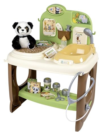 Smoby - Centre Vétérinaire - Soins pour Animaux - 19 Accessoires - Table d'Examen, Bacs de Rangement, Seringue, Carnet de Santé et Autres - A Partir de 3 Ans - Fabrication Française